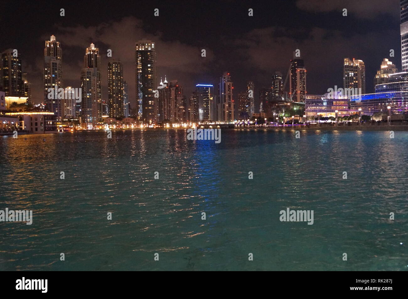 Downtown Dubai - The Dubai Fountain Stock Photo