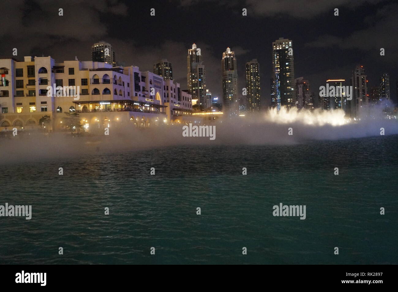 Downtown Dubai - The Dubai Fountain Stock Photo