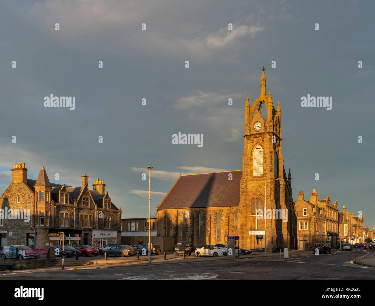 Views from Cluny Square, Buckie, Moray, Scotland Stock Photo