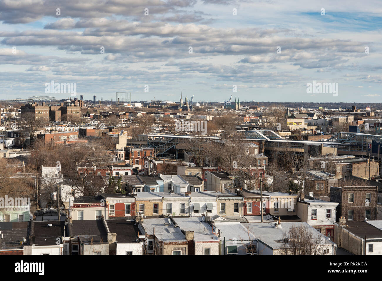 row homes in Kensington Philadelphia Stock Photo Alamy