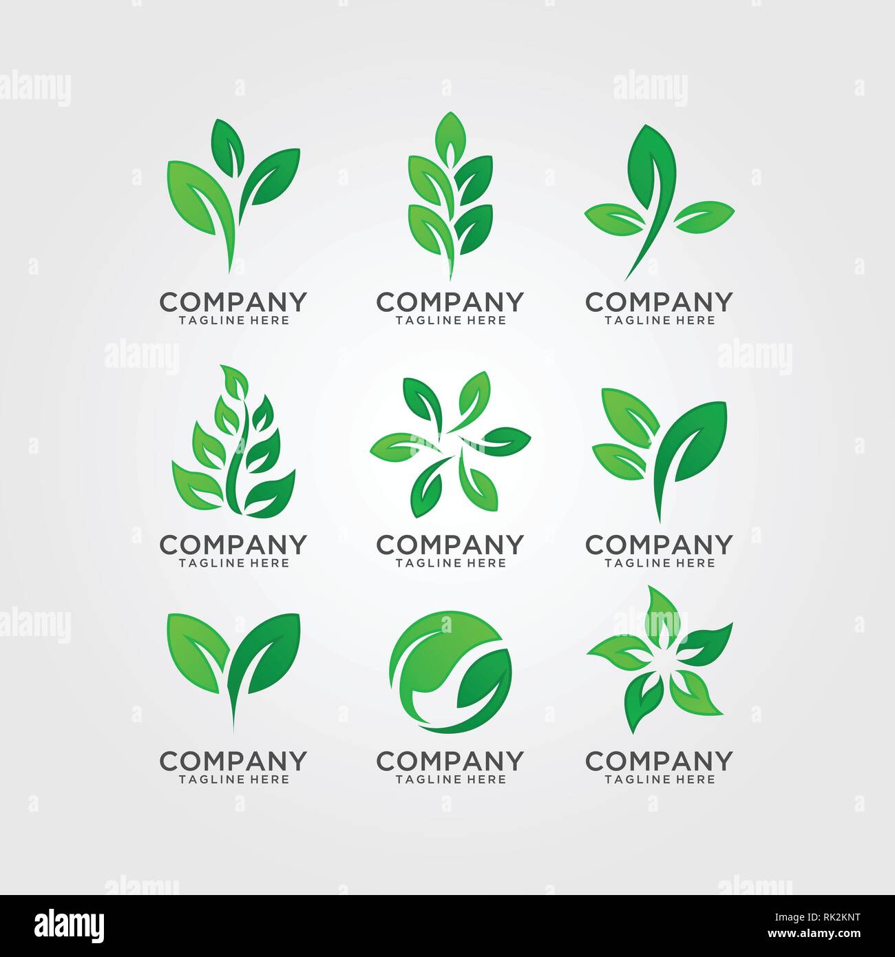 Collection Of Leaf Logo Design Stock Vector Image Art Alamy