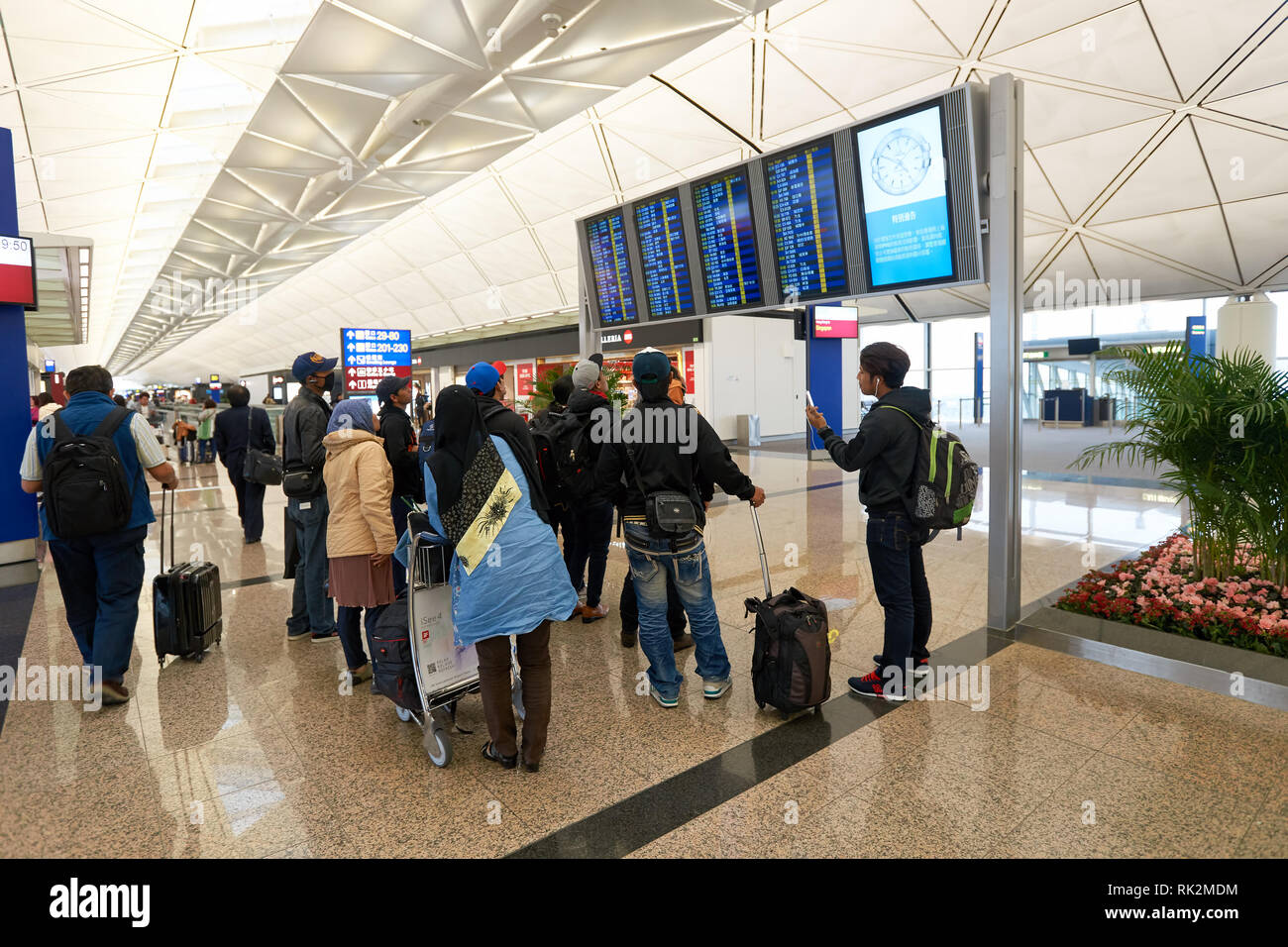 HONG KONG MARCH 08, 2016 inside of Hong Kong International Airport