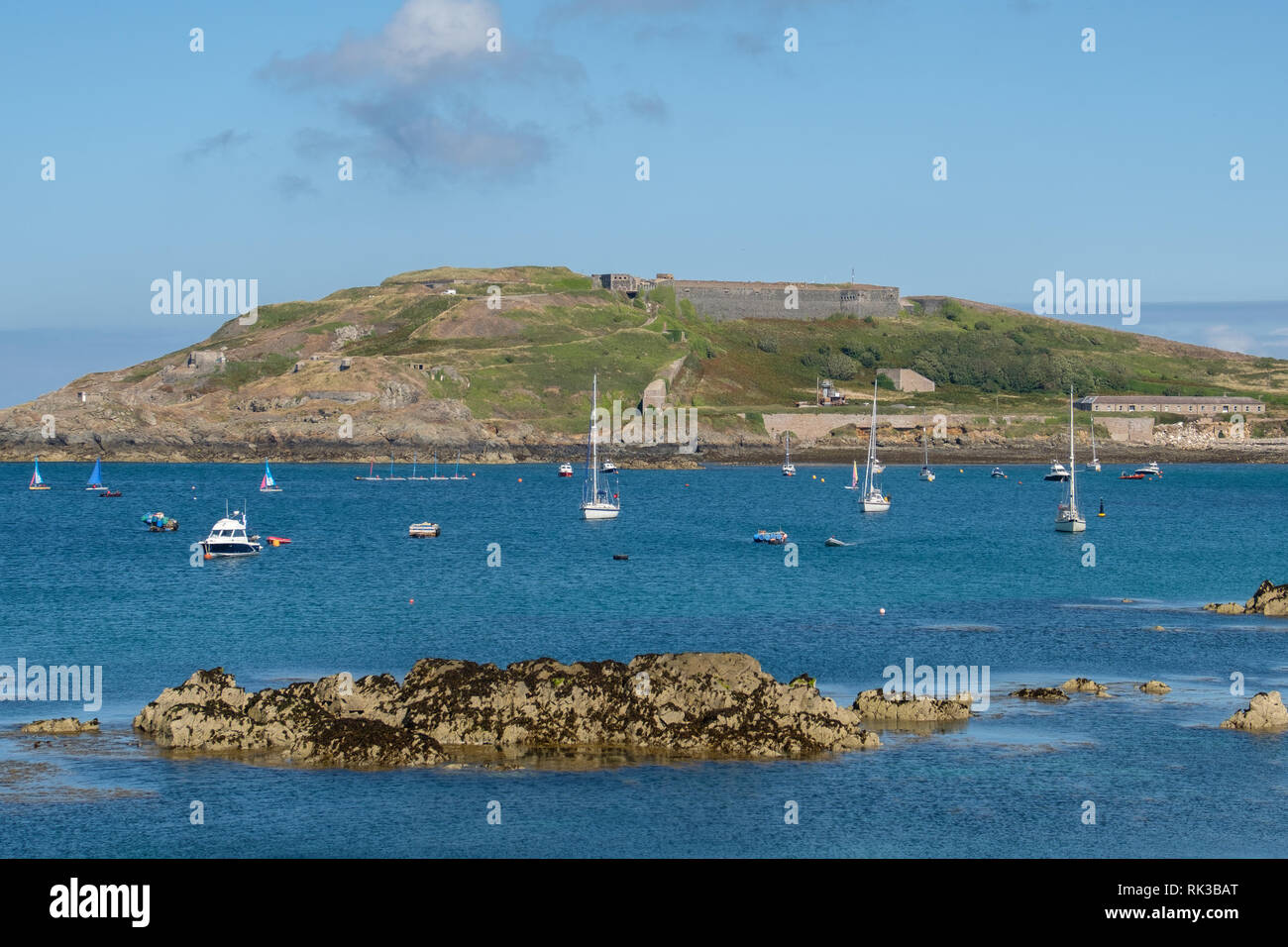 Braye Bay, Alderney Stock Photo