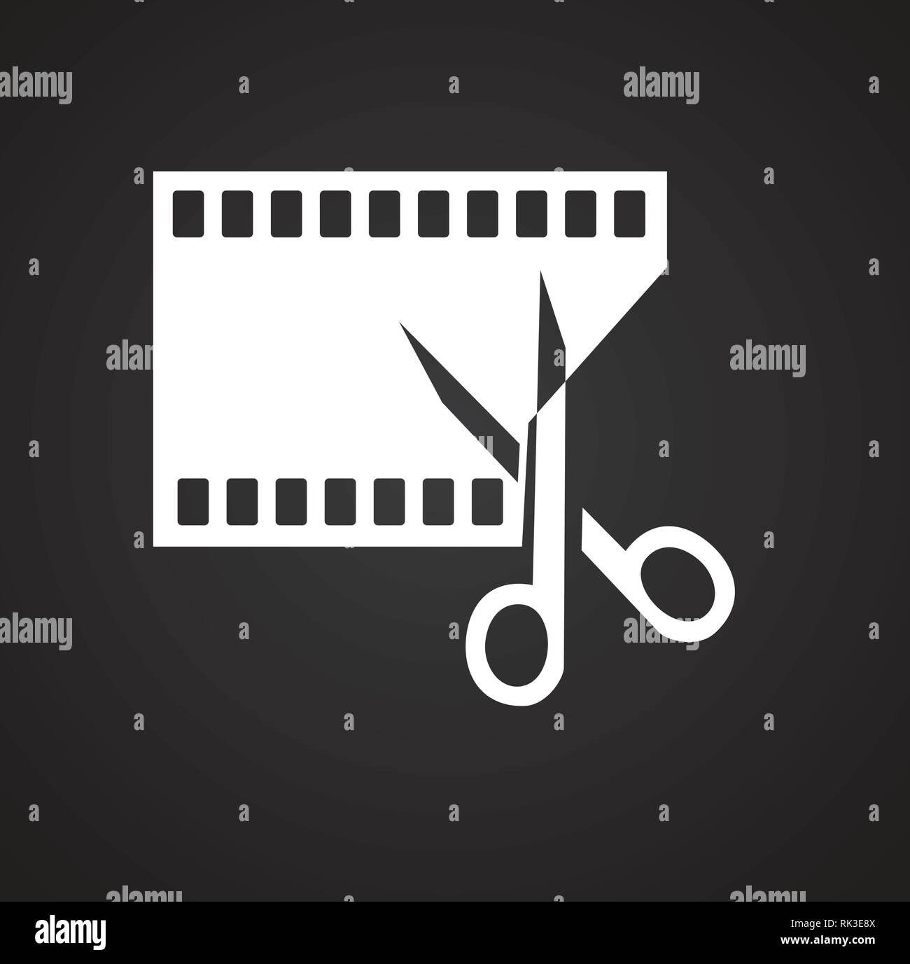 Video edit icon on black background for graphic and web design, Modern  simple vector sign. Internet concept. Trendy symbol for website design web  button or mobile app Stock Vector Image & Art -