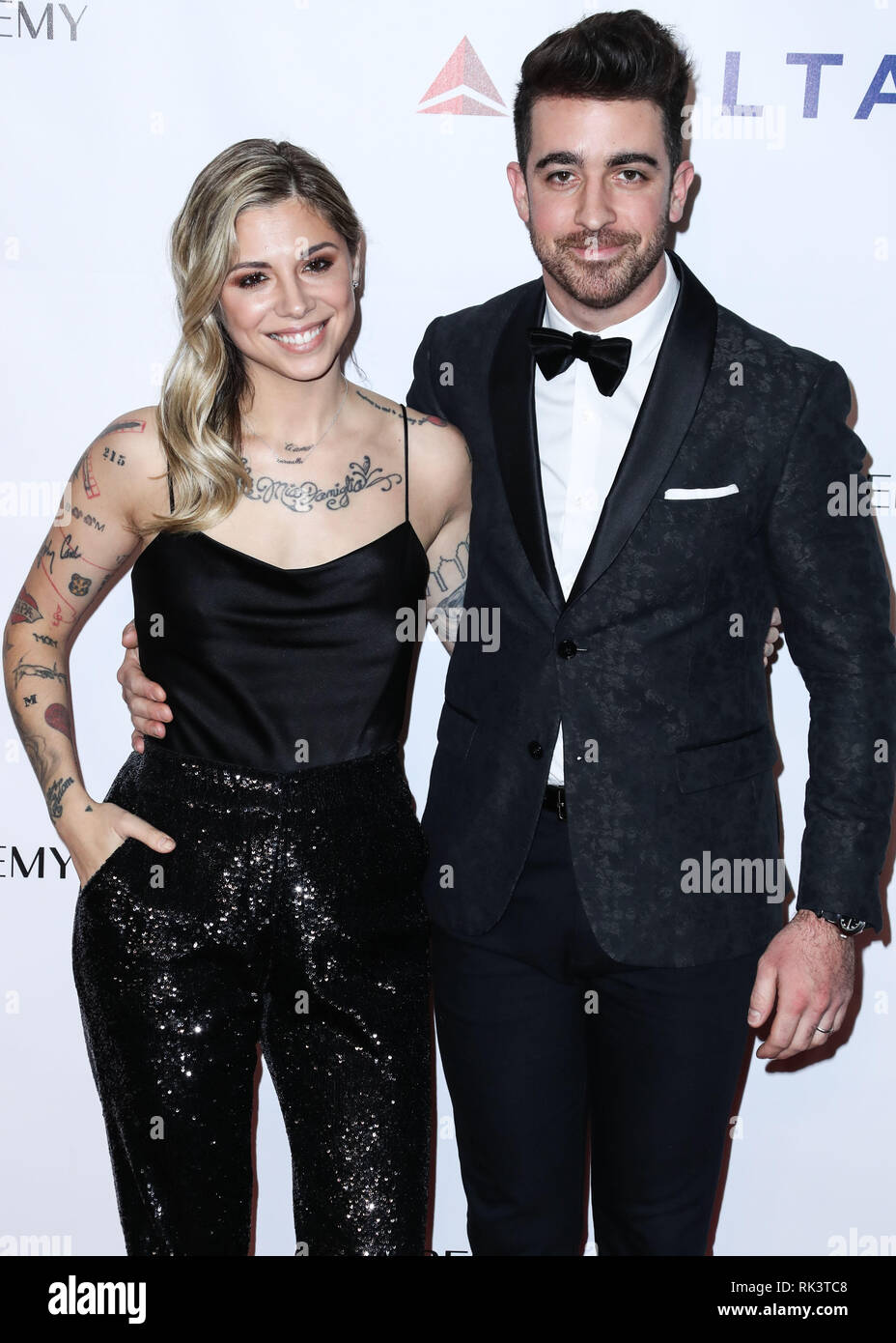 Los Angeles United States 08th Feb 2019 Los Angeles Ca Usa February 08 Singer Christina Perri And Husband Paul Costabile Arrive At The 2019 Musicares Person Of The Year Honoring Dolly