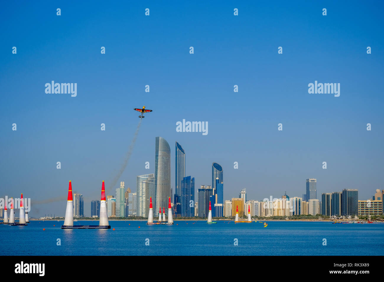 Abu Dhabi, UAE. February 9, 2019 - Abu Dhabi, UAE: Abu Dhabi, Red Bull Air Race 2019 - Fina Round. Credit: Fahd Khan/Alamy Live News Stock Photo