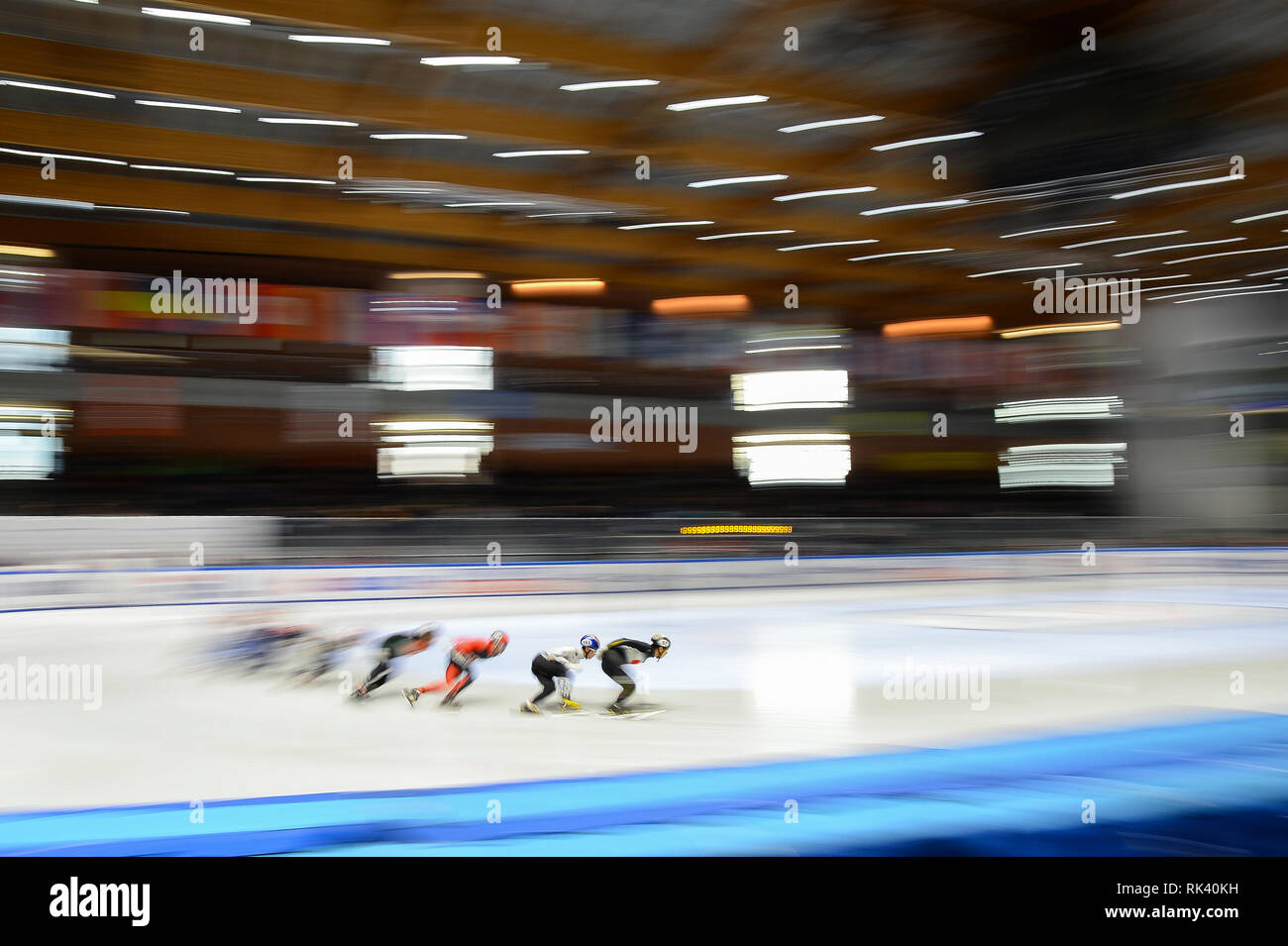 Torino, Italy. 9th February, 2019. ISU World Cup Short Track Speed Skating held at the Tazzoli Ice Rink Torino. In the picture Damiano Benedetto/ Alamy Live News Stock Photo