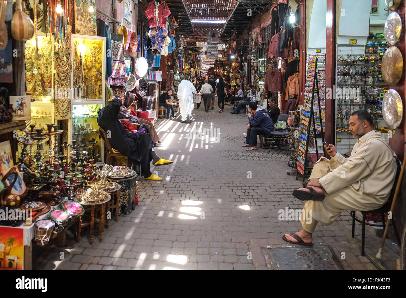 Souk market in Marrakech, Morocco Stock Photo
