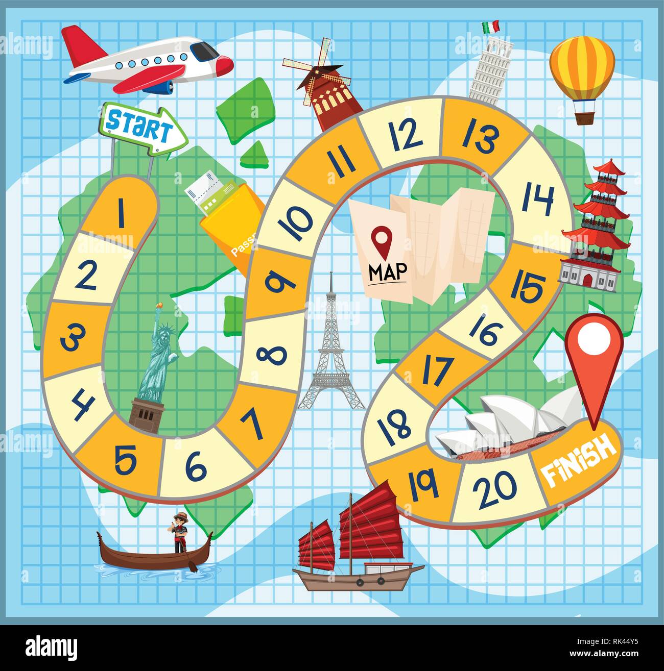 Travel maze game template illustration Stock Vector Image & Art Alamy