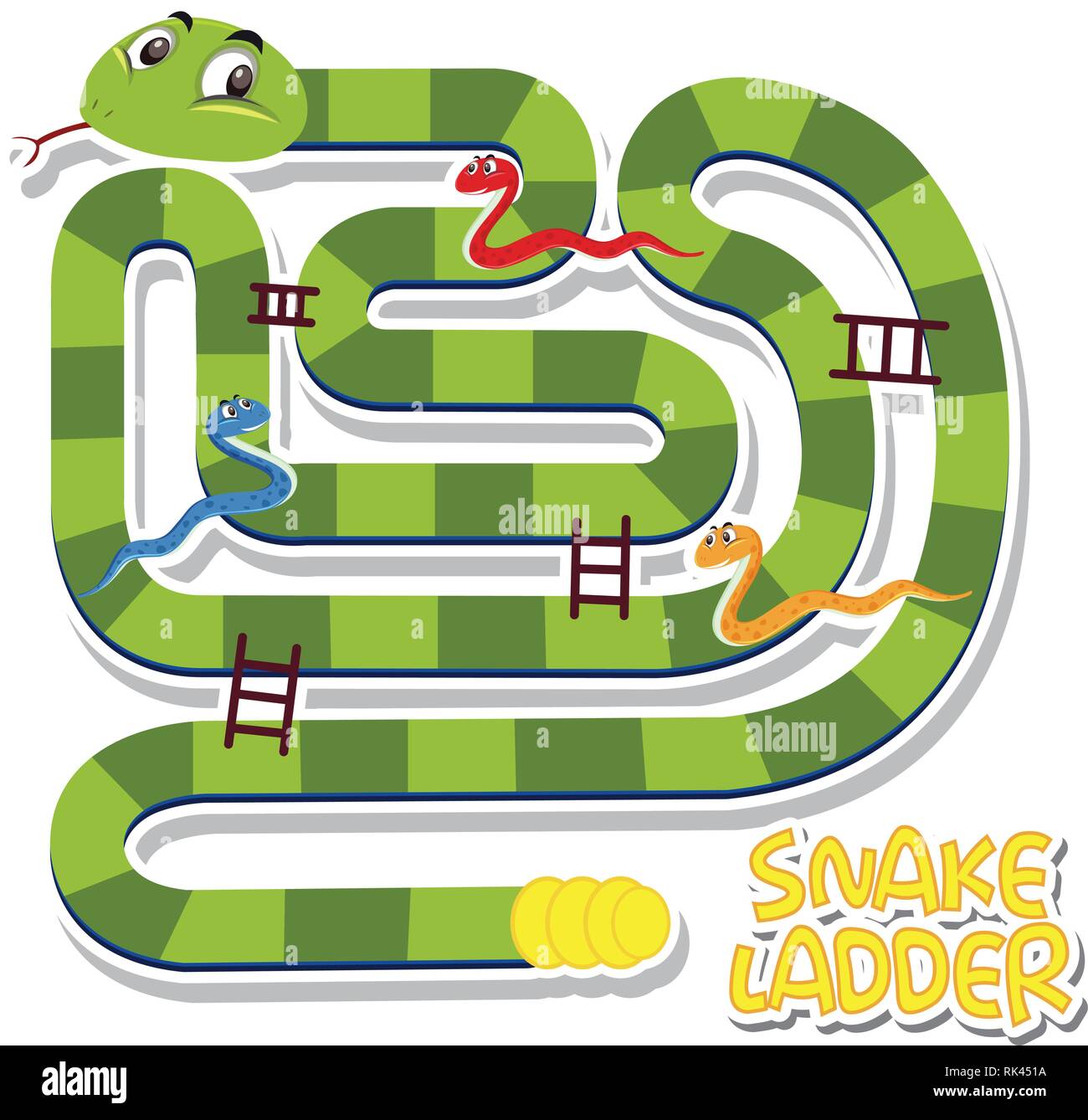 Snake ladder game template illustration Stock Vector Image & Art - Alamy