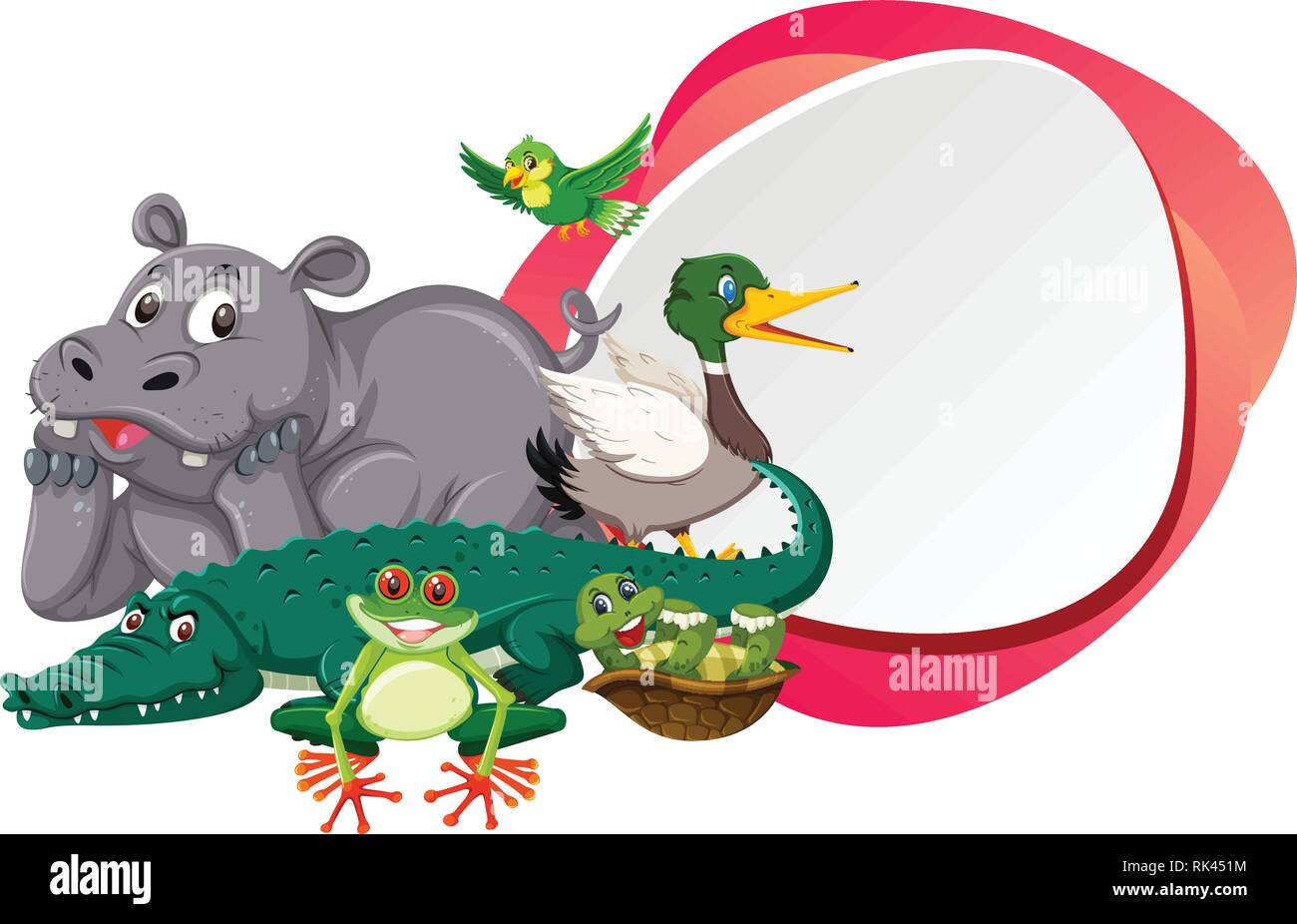 A wild animals template illustration Stock Vector Image & Art - Alamy