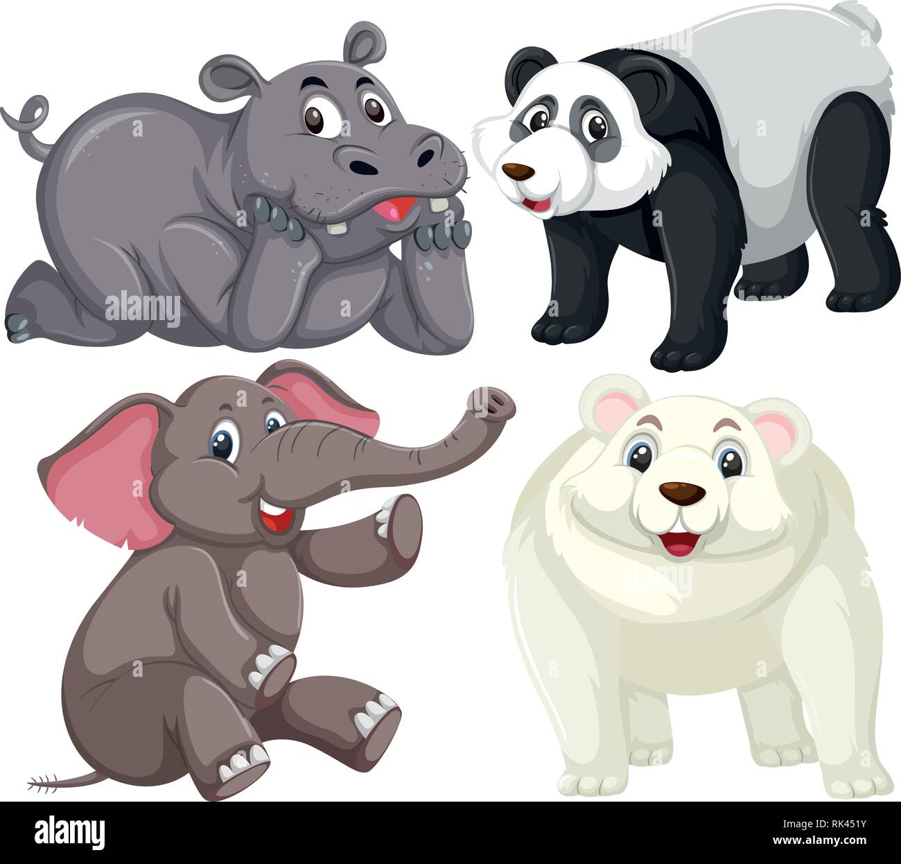 Set of isolated animals illustration Stock Vector Image & Art - Alamy