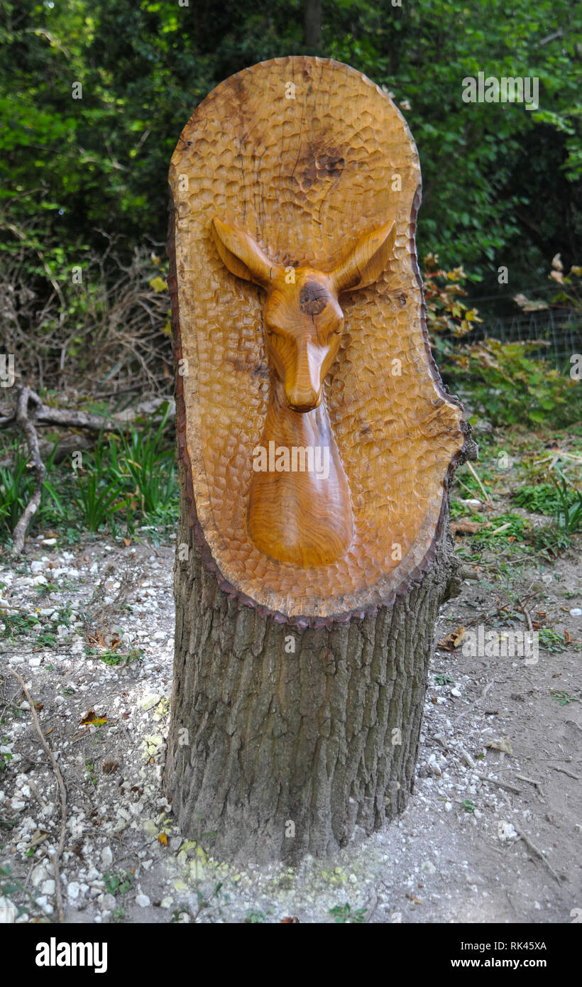 Wood carving animal uk hi-res stock photography and images - Alamy