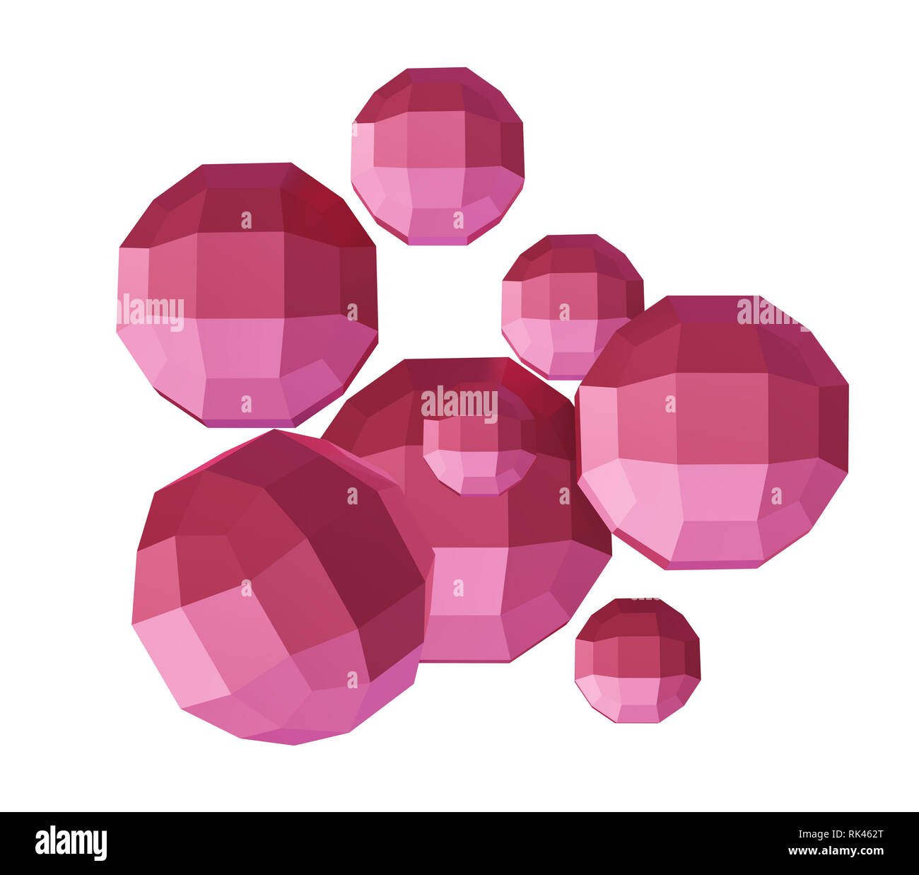 Pink spheres. 3D illustration Stock Photo - Alamy