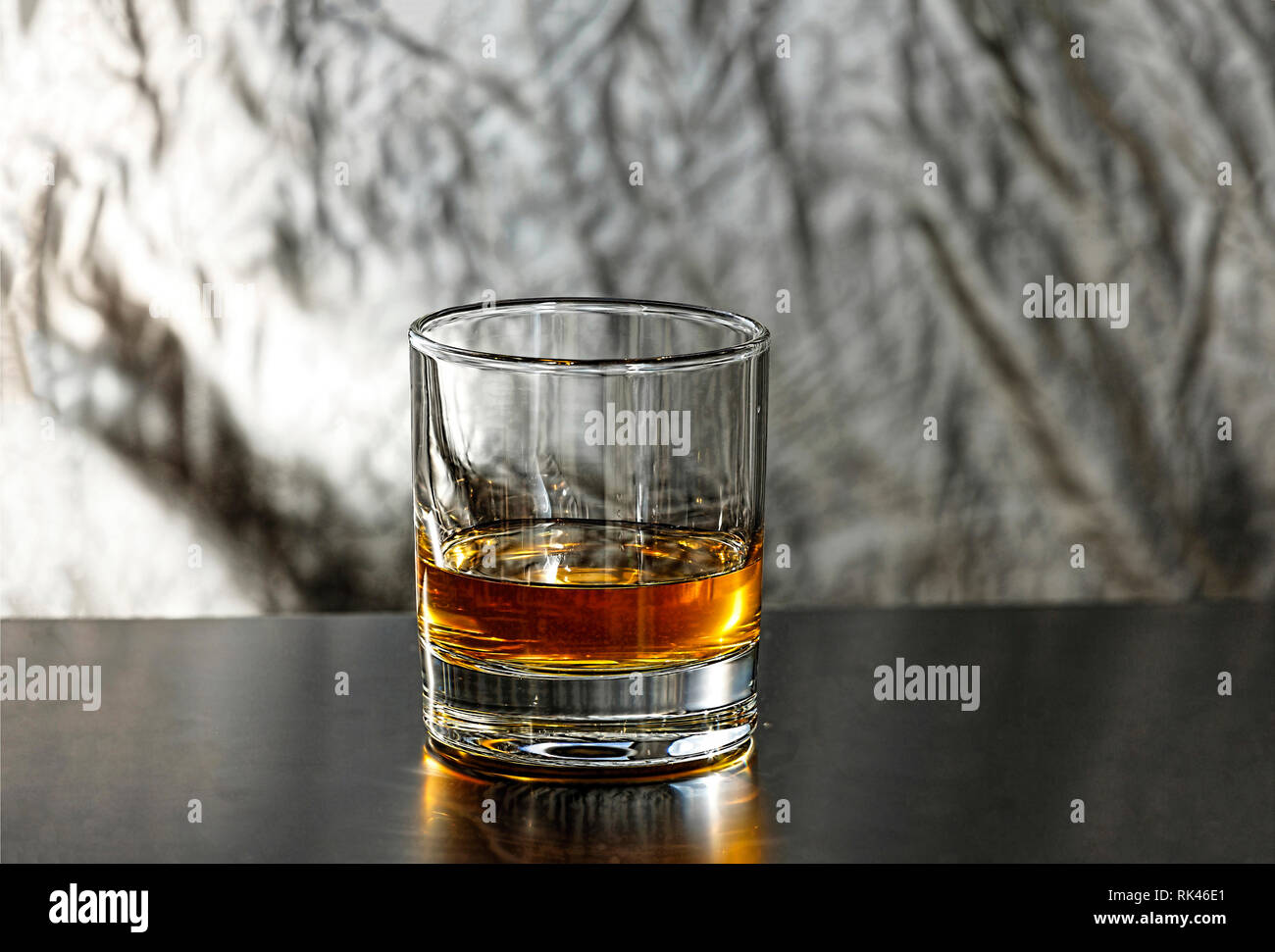 Strong, alcoholic, drink, Cognac, bitter, whiskey,copy space Stock