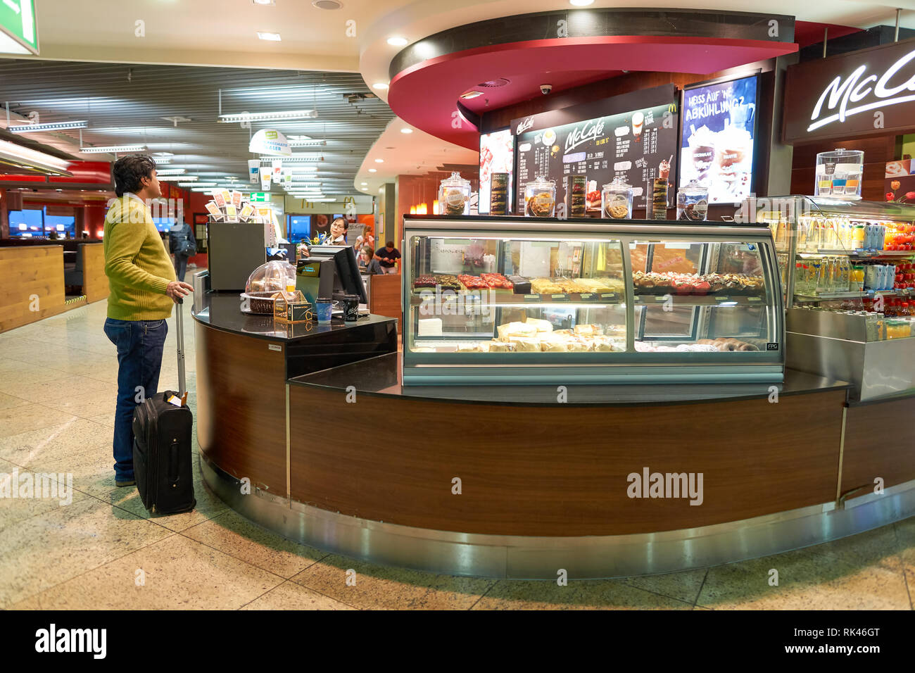 FRANKFURT, GERMANY APRIL 07, 2016 inside of Frankfurt Airport