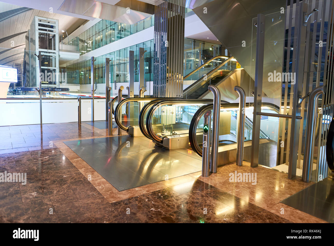 DUBAI, UAE CIRCA APRIL, 2016 inside of Dubai International Airport