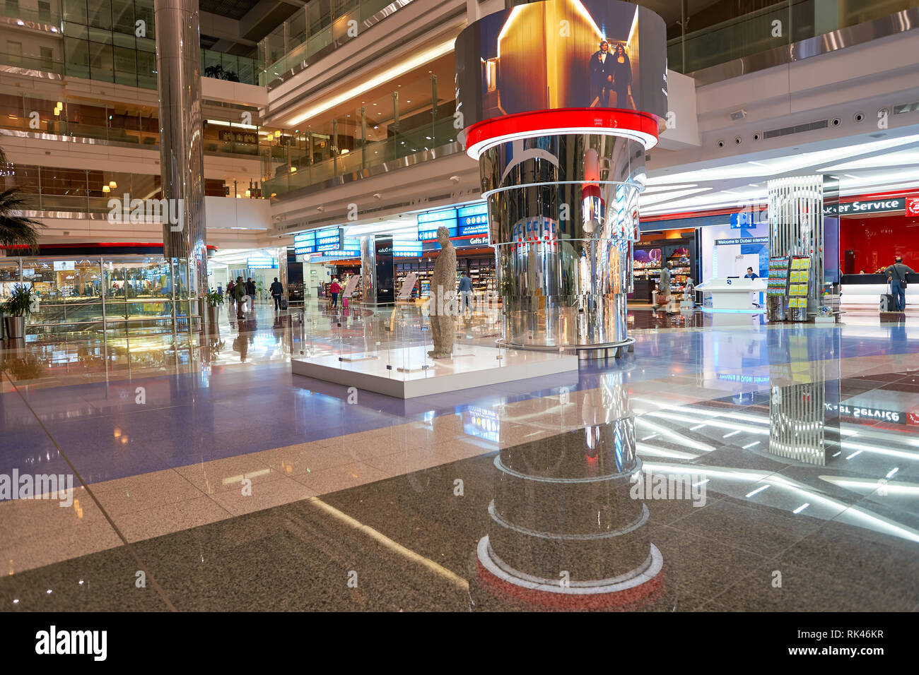DUBAI, UAE CIRCA APRIL, 2016 inside of Dubai International Airport