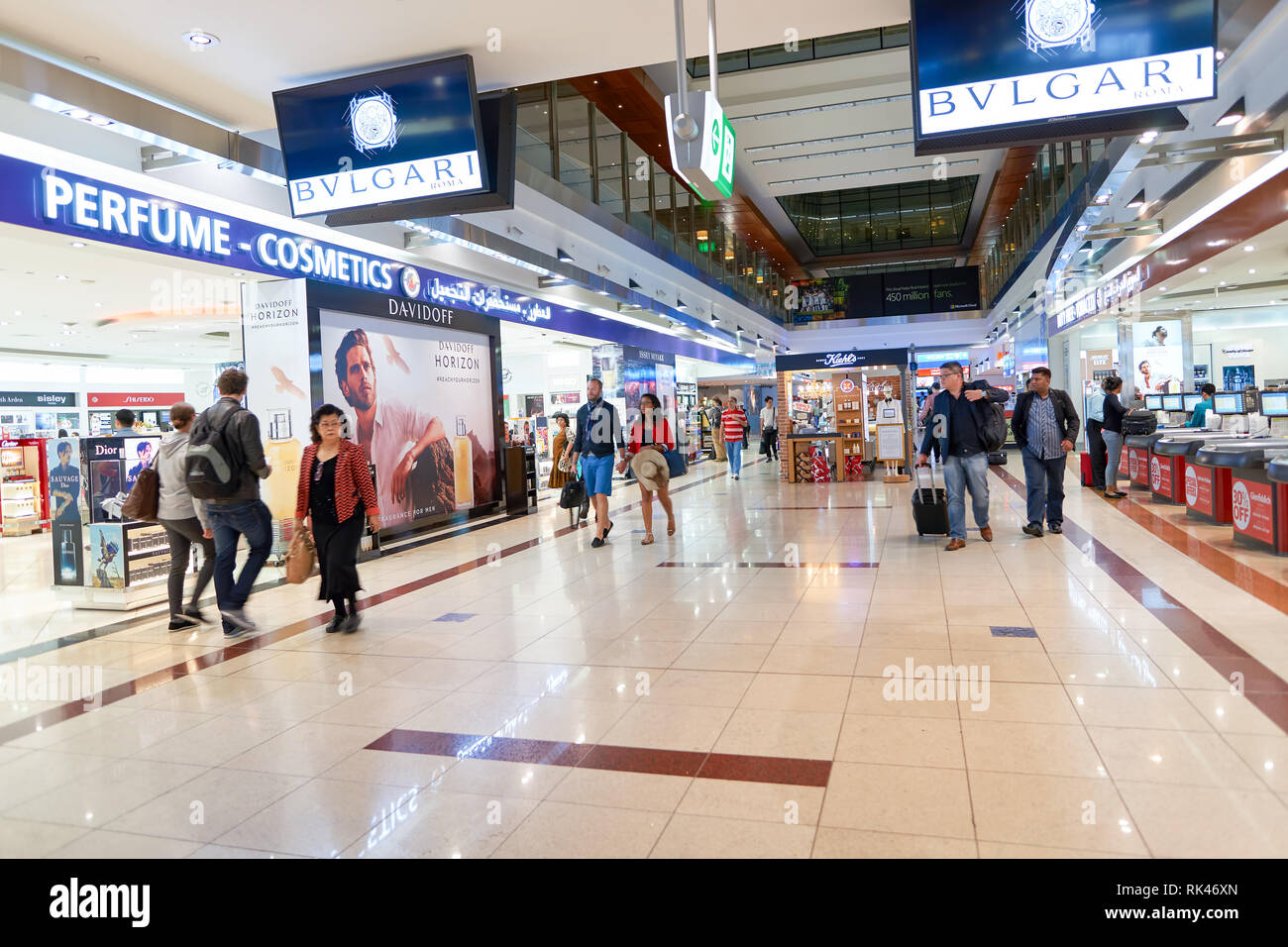 DUBAI, UAE CIRCA APRIL, 2016 inside of Dubai International Airport
