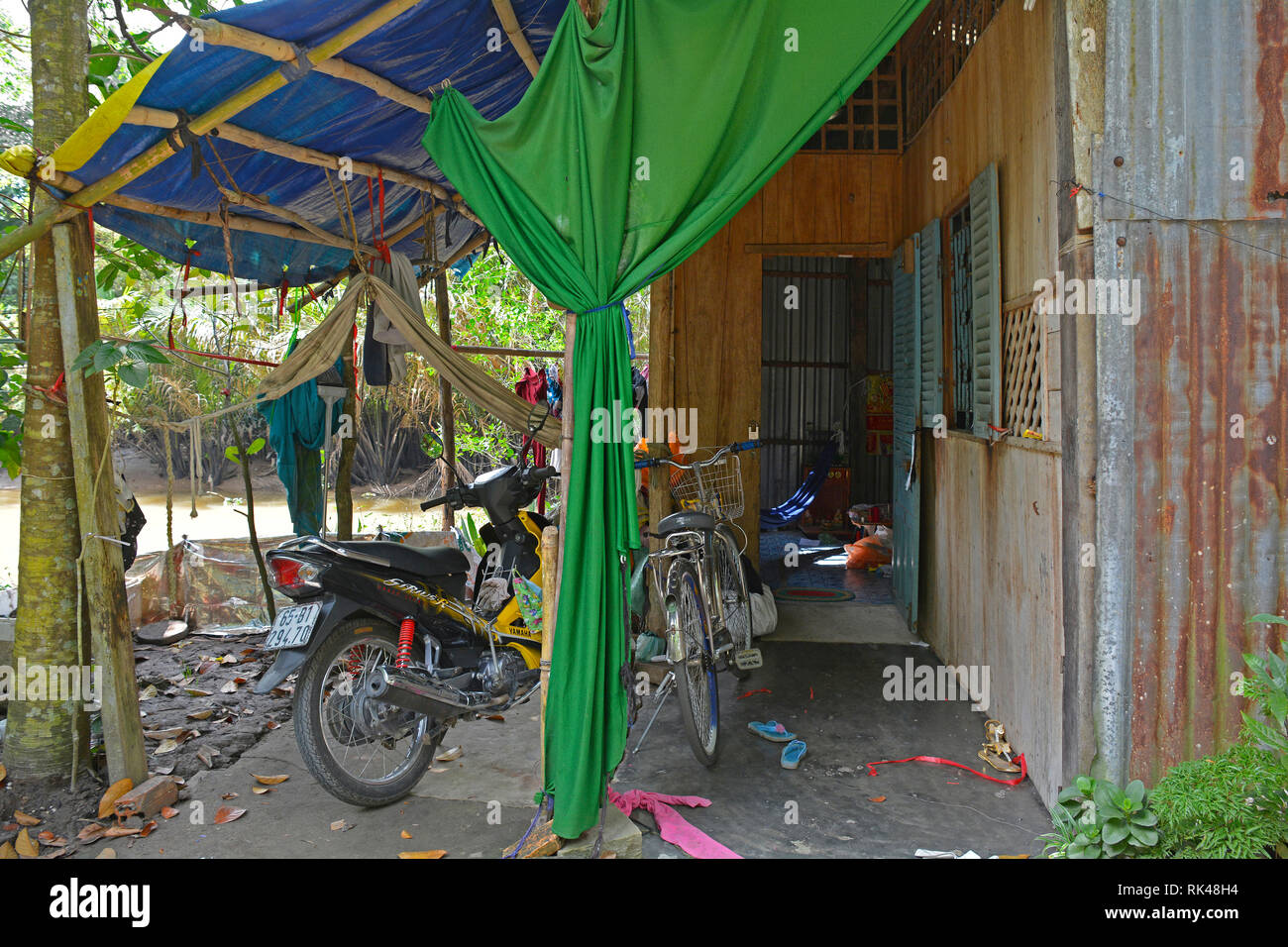 Can Tho, Vietnam 30th December 2017. A house in a rural part of Can