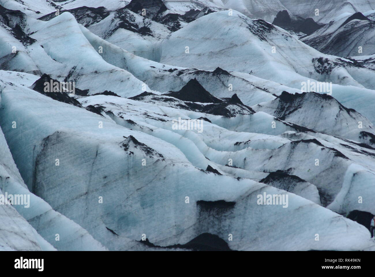 Solheimajokull Gletscher in Island Stock Photo