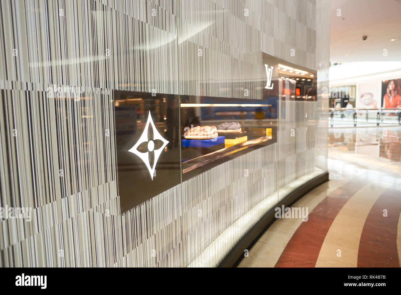 Malaysia, Kuala Lumpur, Louis Vuitton shop at the bottom of the