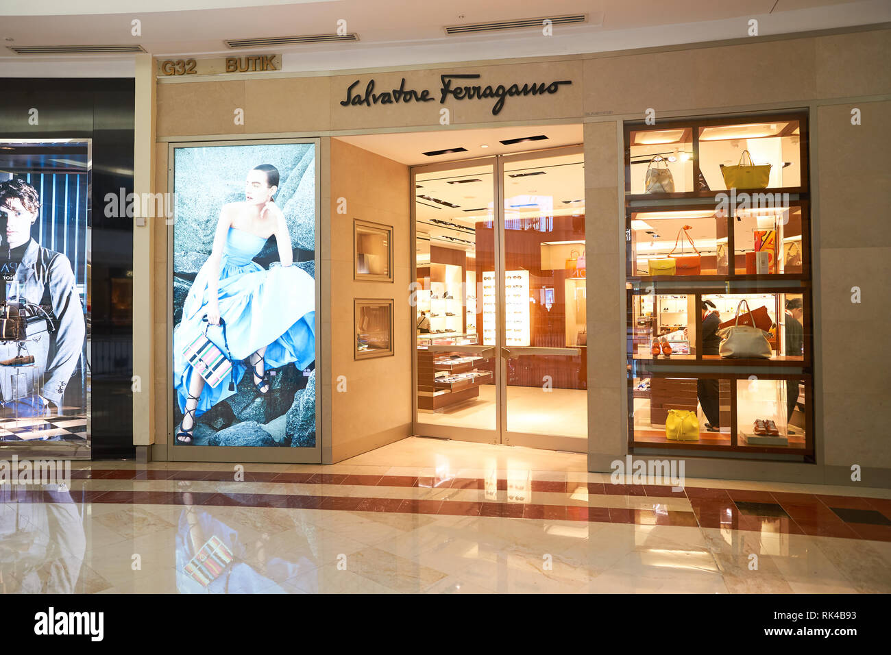 KUALA LUMPUR, MALAYSIA - MAY 09, 2016: Salvatore Ferragamo store at ...