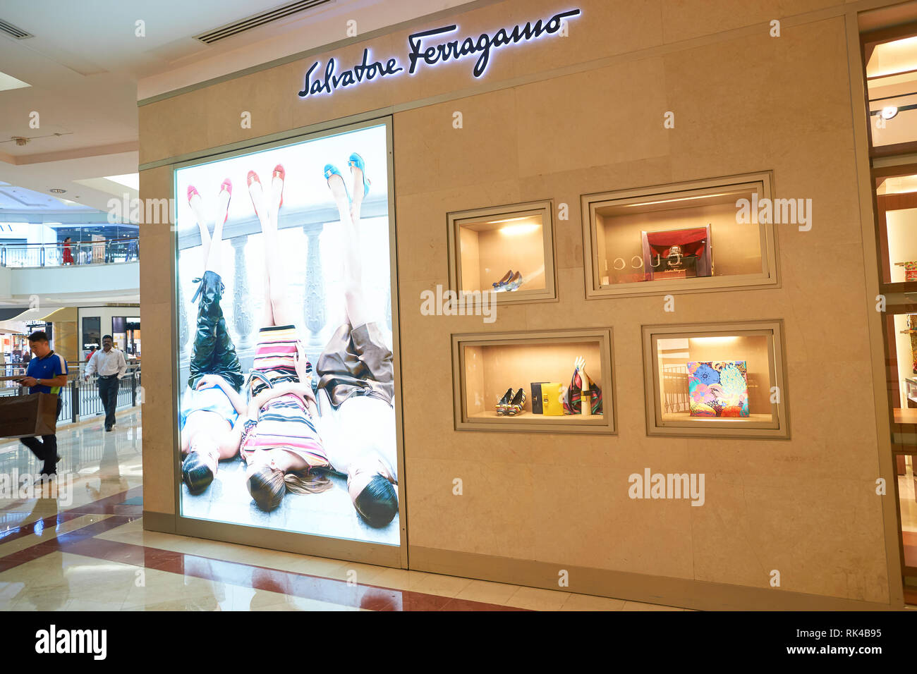 KUALA LUMPUR, MALAYSIA - MAY 09, 2016: Salvatore Ferragamo store at Suria  KLCC. Salvatore Ferragamo S.p.A. is an Italian luxury goods company, with  he Stock Photo - Alamy