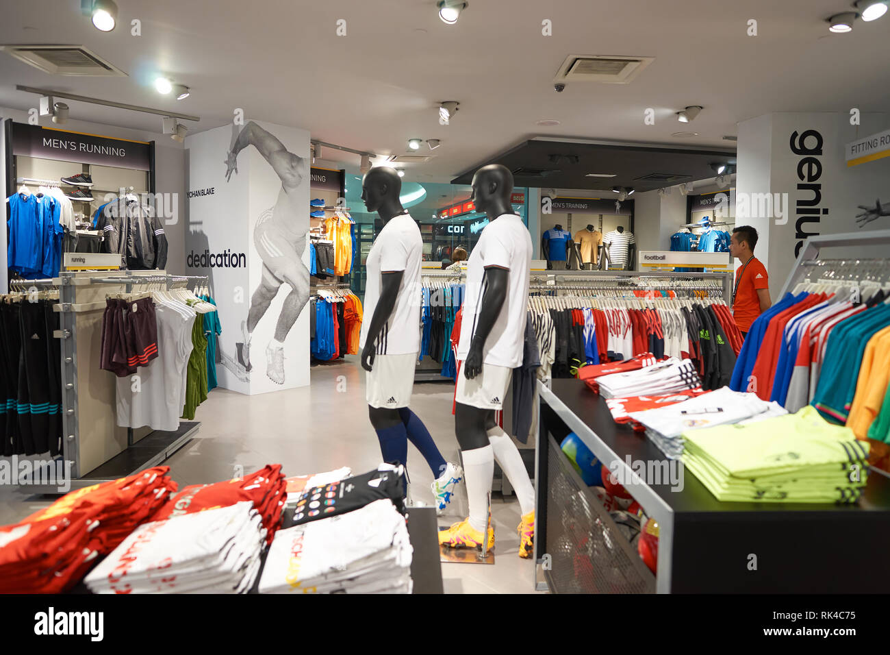 KUALA LUMPUR, MALAYSIA - MAY 09, 2016: inside Adidas store in Suria KLCC.  Suria KLCC is a shopping mall is located in the Kuala Lumpur City Centre  dis Stock Photo - Alamy