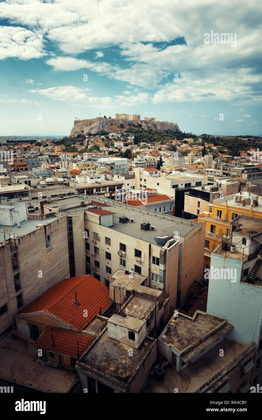 Athens skyline rooftop view, Greece Stock Photo Alamy