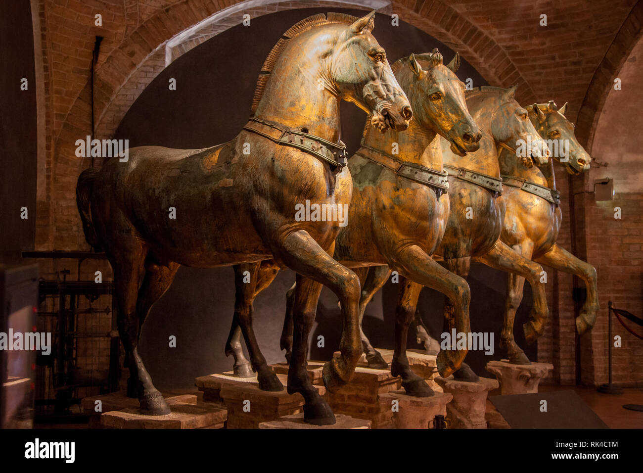 The Horses of St. Mark's Basilica in centre of Venice, Italy Stock Photo Alamy