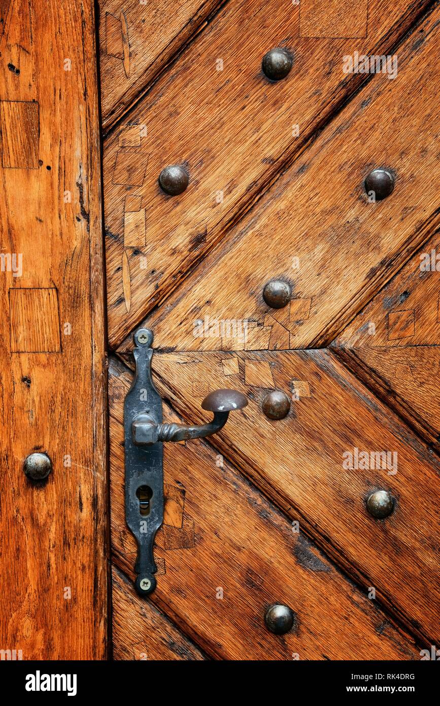 Wood Door Abstract Patterns In Prague Czech Republic Stock Photo