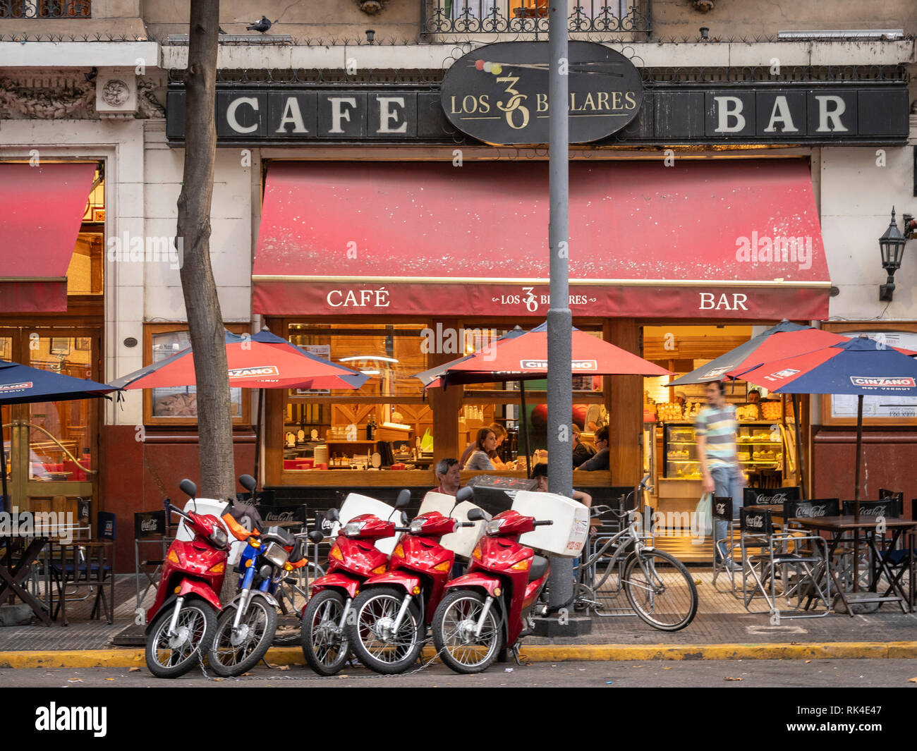Cafe 36 Billares on Avenida de Mayo in the historic city center of Buenos Aires, Argentina. Stock Photo