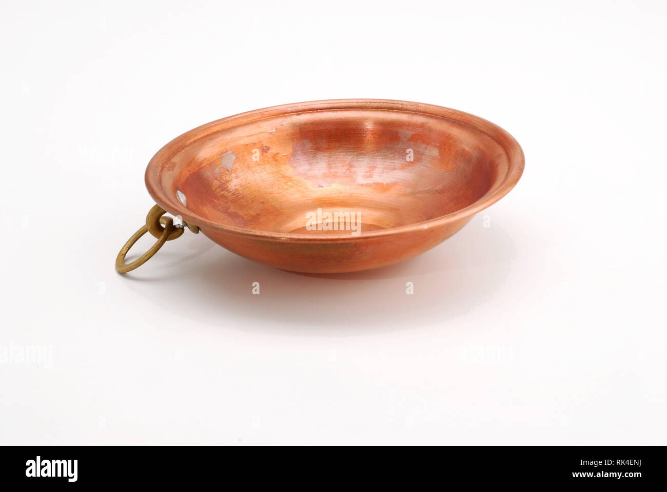 copper bowl on a white background Stock Photo