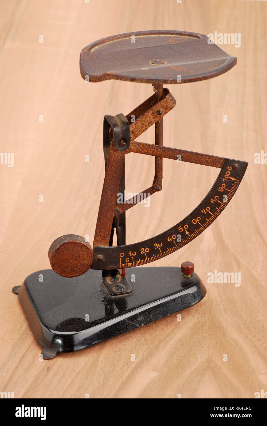 postal scale for letters on white background Stock Photo Alamy