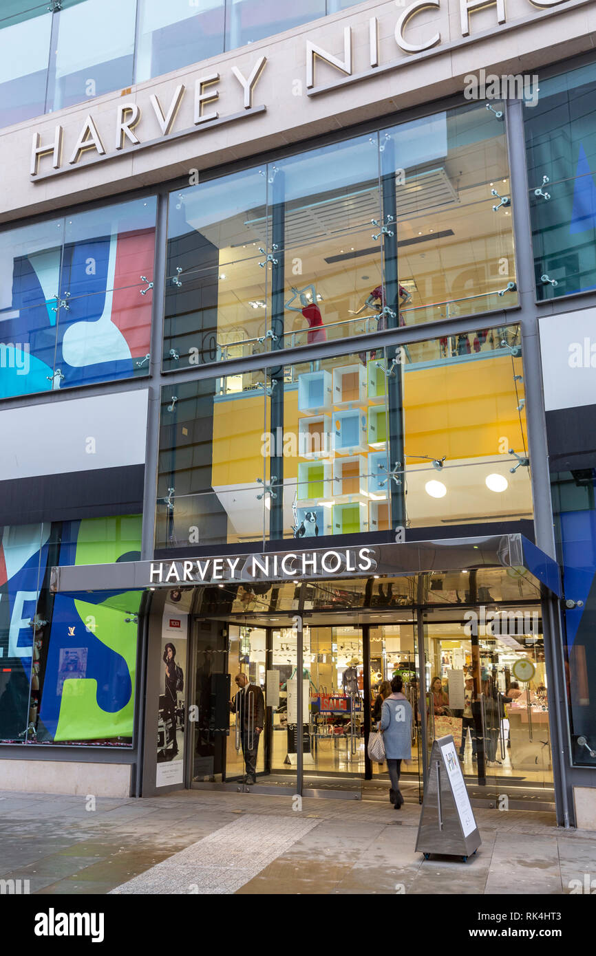 Harvey Nichols department store in new Cathedral street,Manchester,England,UK Stock Photo