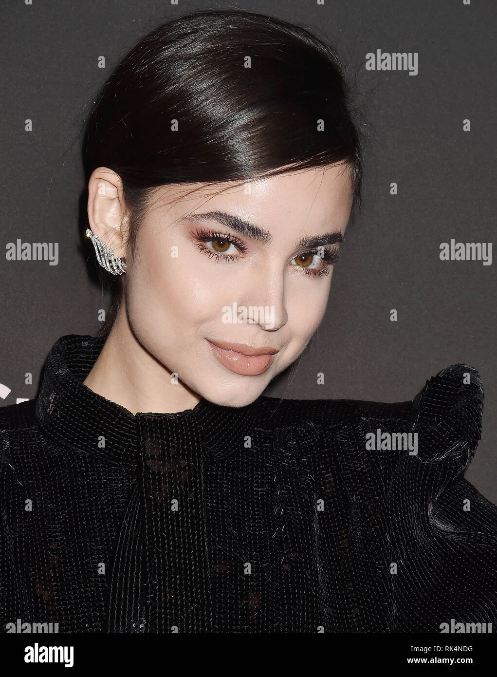 SOFIA CARSON American singer an film actress at Spotify's Best New Artist Party at the Hammer Museum on February 07, 2019 in Los Angeles, California.  Photo: Jeffrey Mayer Stock Photo