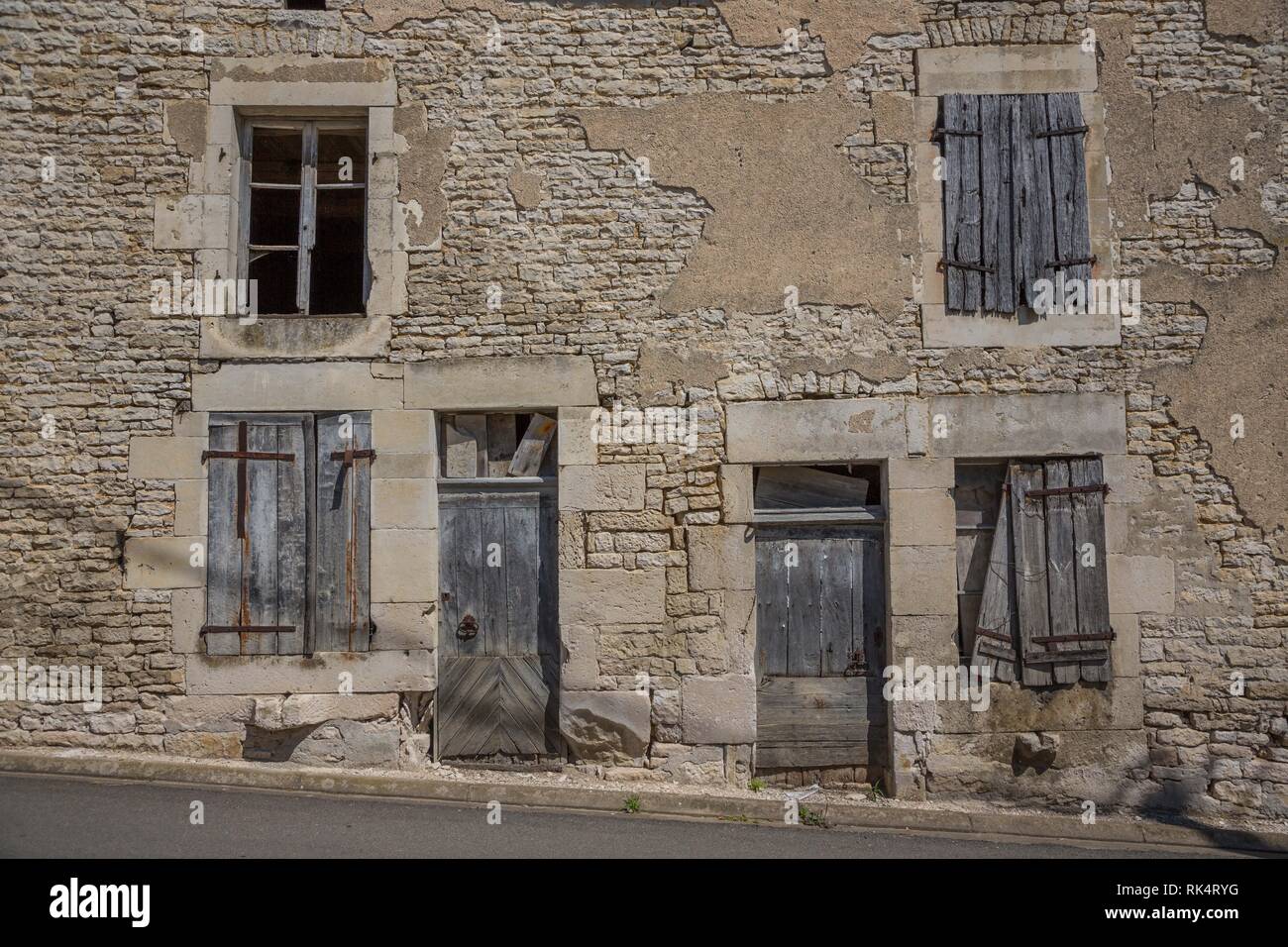 Old house with wooden door and window Stock Photo - Alamy