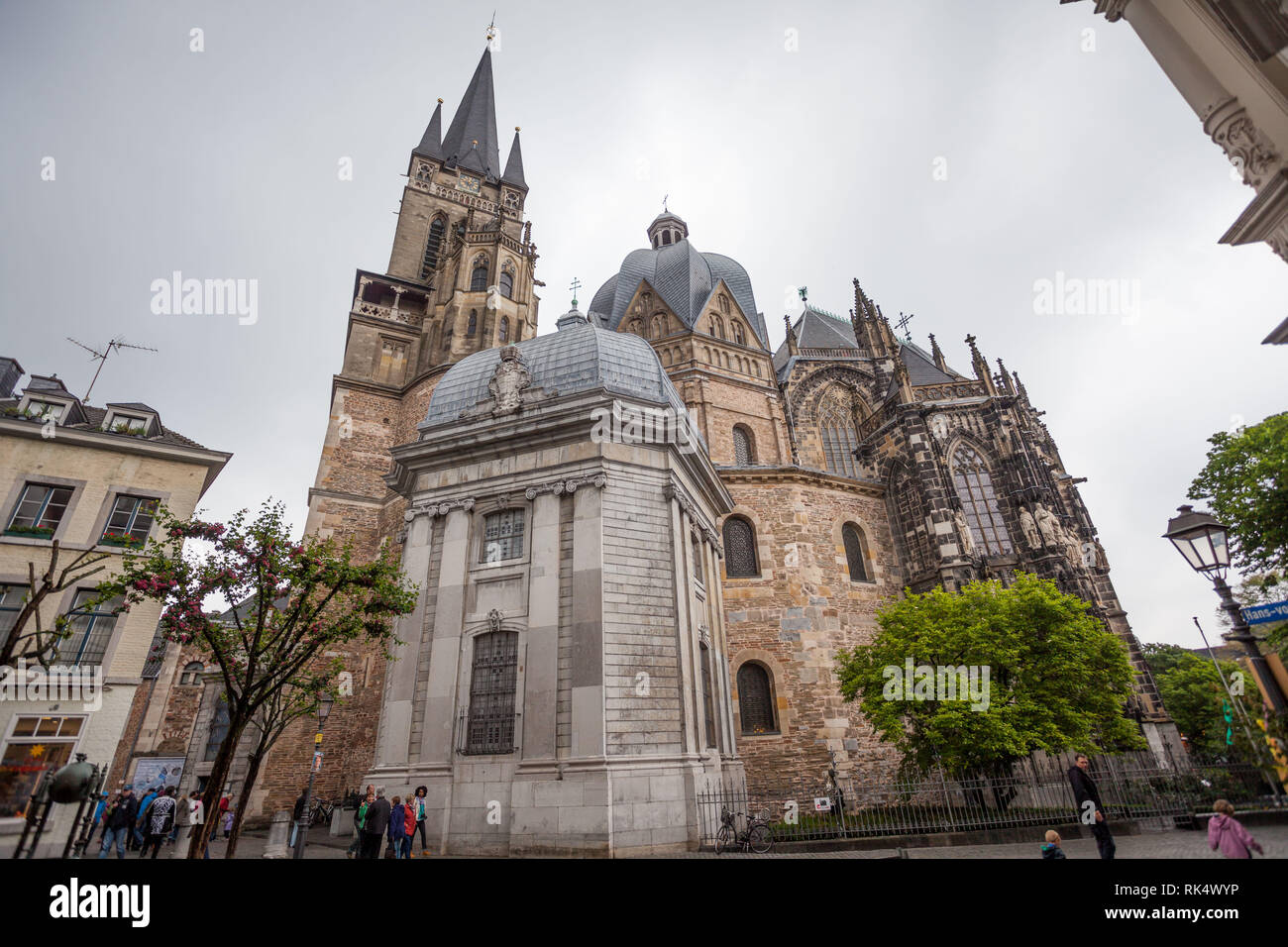 The exterior of the Dom church in Aken Stock Photo