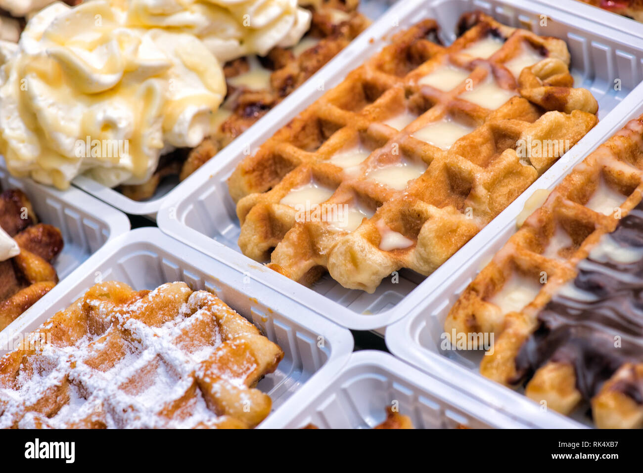 Waffles on display hi-res stock photography and images - Alamy