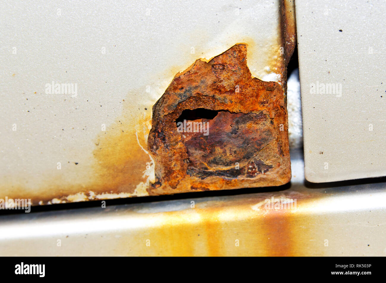 rust on car door Stock Photo Alamy