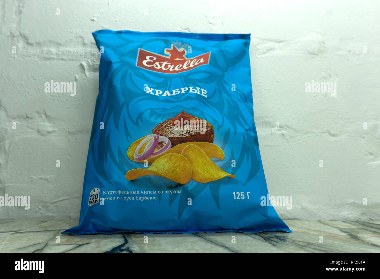 classic potato chips bag, potato chips Estrella food production company