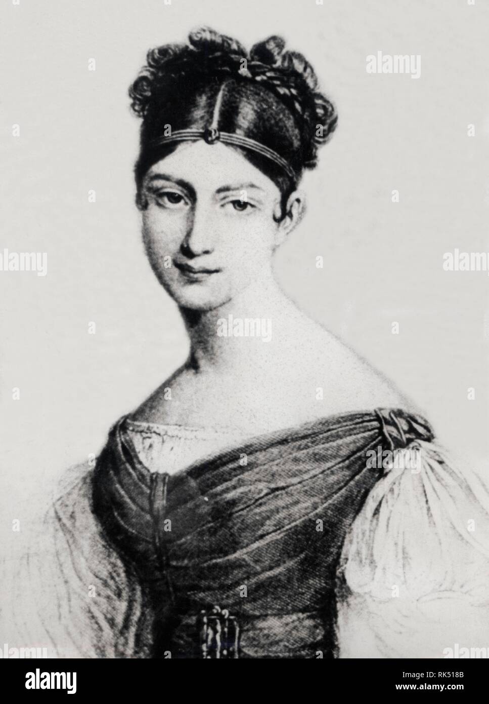 Maria Felicidad García Malibrán (1808-1836), María Malibran, contralto dramática española nacida en París. Stock Photo