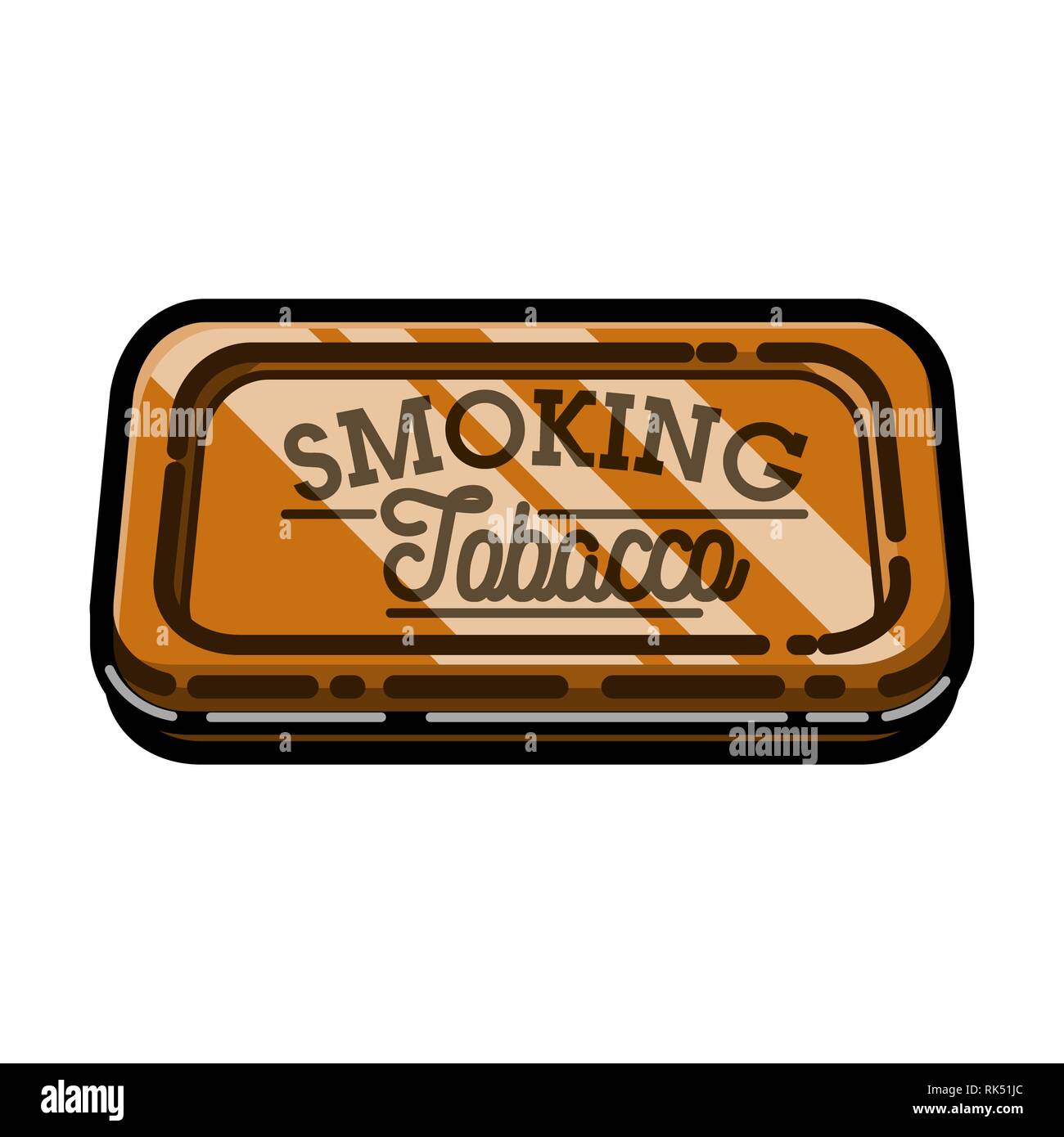 Color vintage tobacco shop emblem. Smoke shop. Gentleman club badge