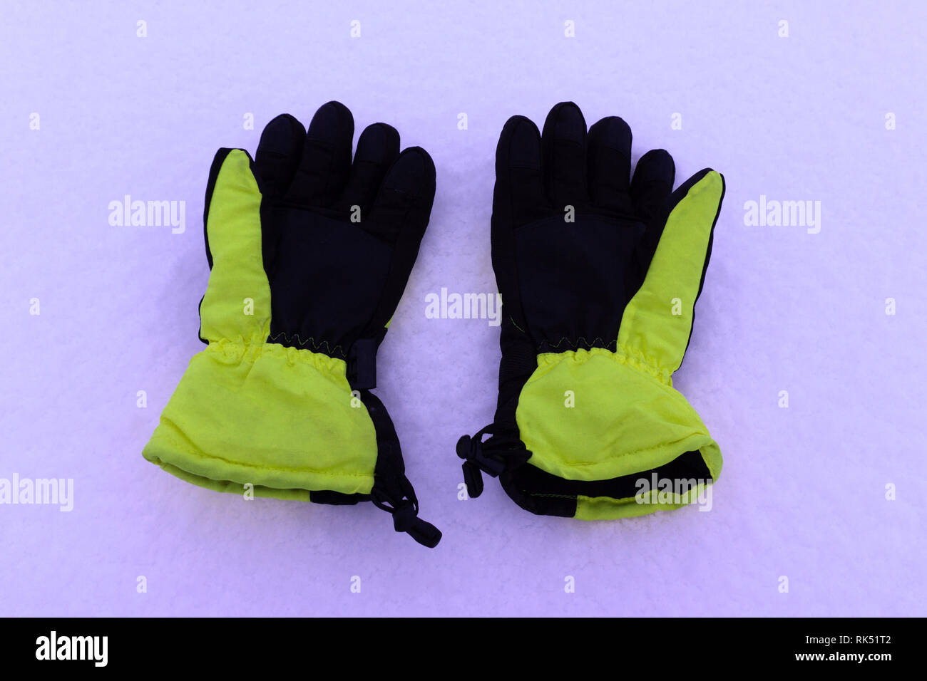 Motorcycle leather gloves isolated on white background. Stock Photo