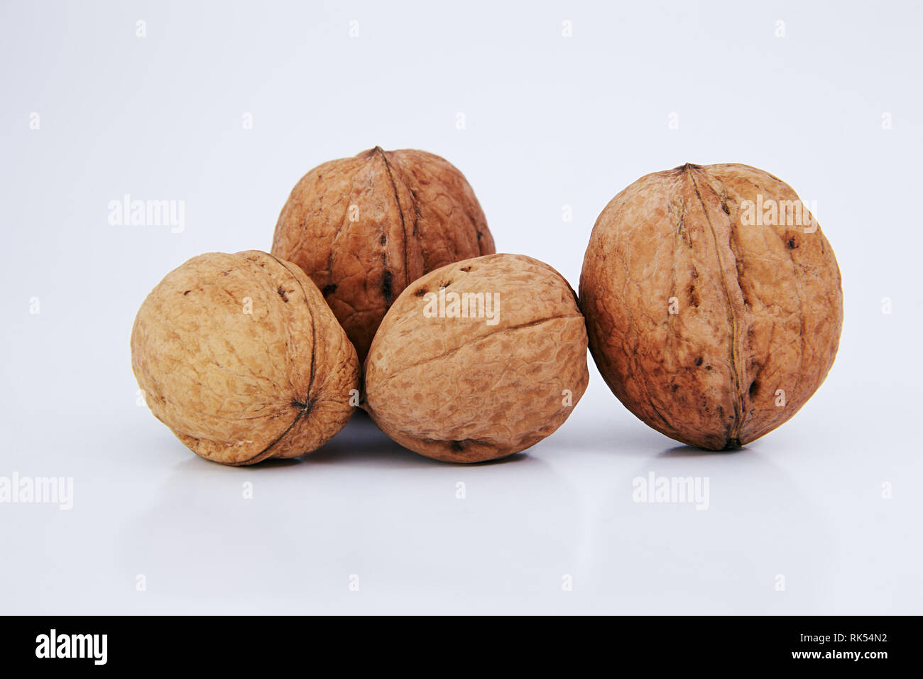 walnut on a black background Stock Photo