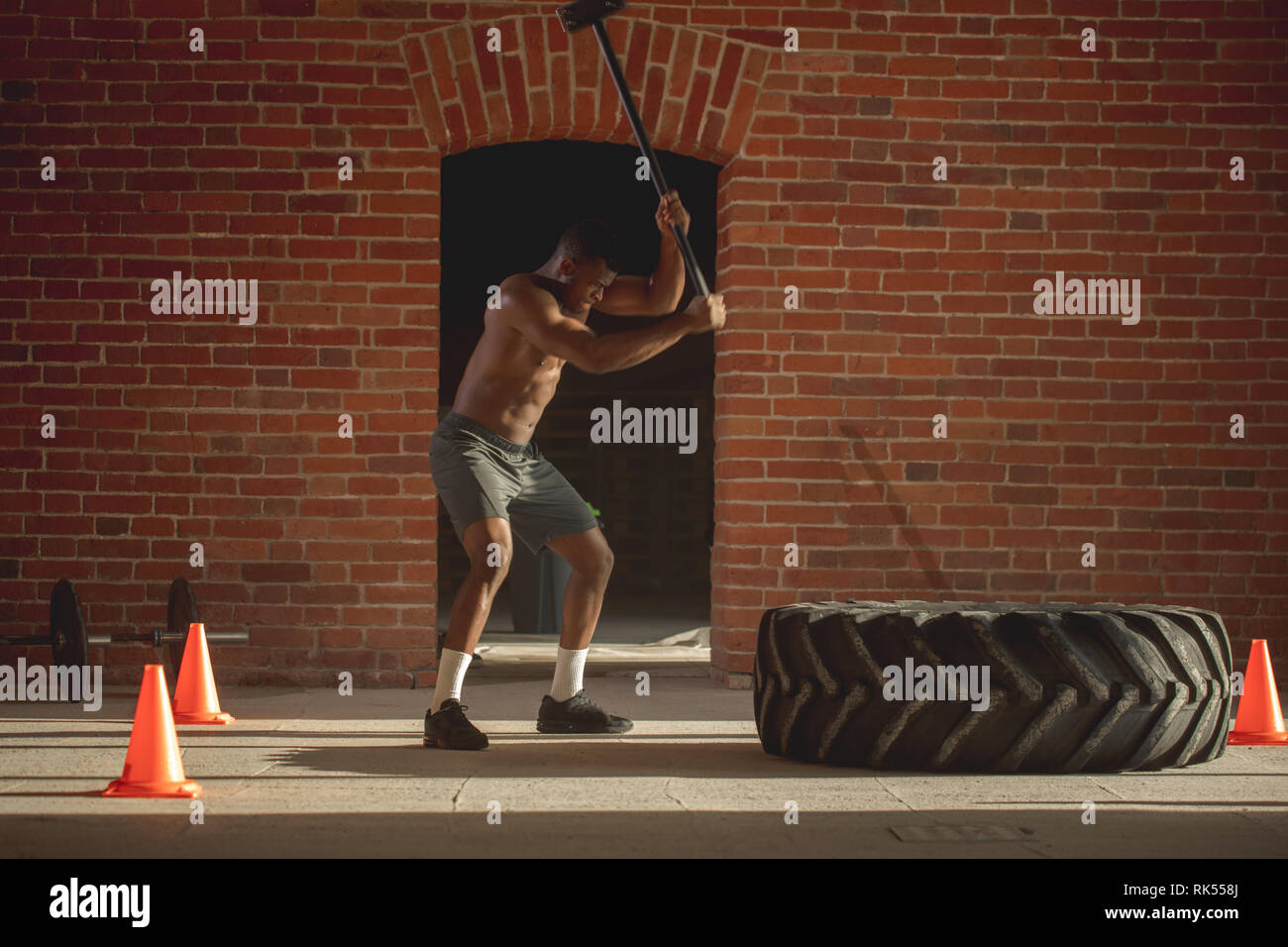 Crossfit Sledge Hammer Man Workout High Resolution Stock Photography and  Images - Alamy
