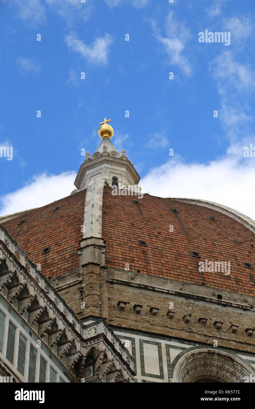 huge dome of the Cathedral designed by architect Brunelleschi and the ...