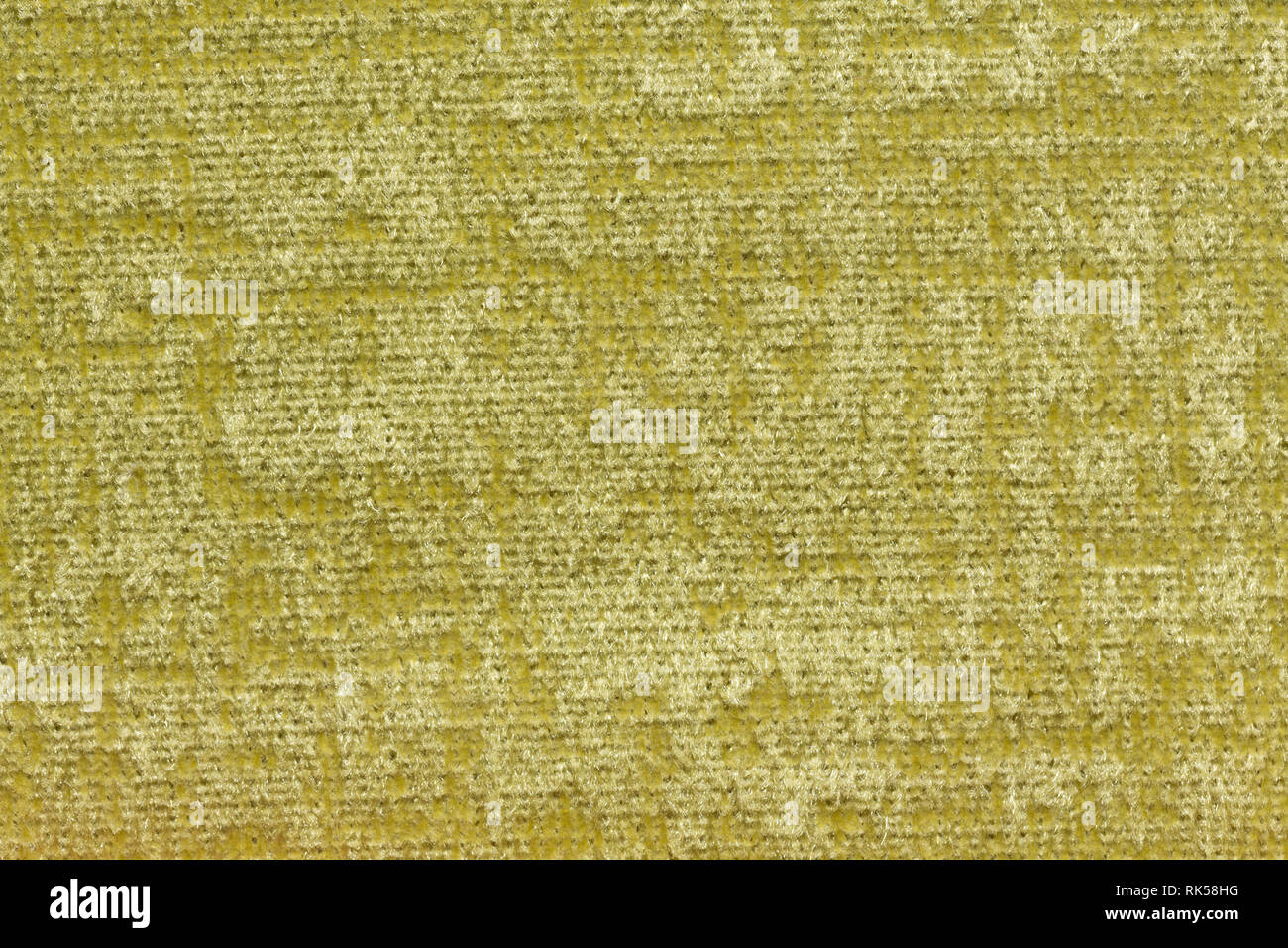 Simple fabric texture in shiny yellow colour. Stock Photo