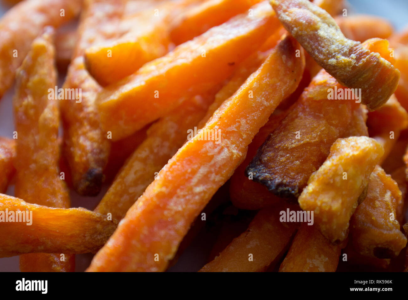 Sweet potato fires detail Stock Photo